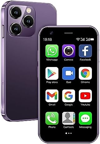Hipipooo XS15 3G Mini petit smartphone 3,0 pouces WiFi GPS Quad Core 2 Go de RAM 16 Go ROM Android 8.1 téléphones portables corps mince caméra HD double SIM mignon smartphone pour enfant (violet)
 Fiche Technique et Prix au Maroc