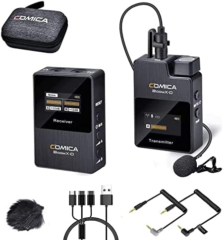 Comica Microphone cravate sans fil BoomX-D1 2,4 G Système de microphone à revers pour iPhone Canon Nikon Sony Appareil photo/smartphone/tablette, micro Lav sans fil pour enregistrement vidéo YouTube Tiktok Livestream Vlog
 Fiche Technique et Prix au Maroc
