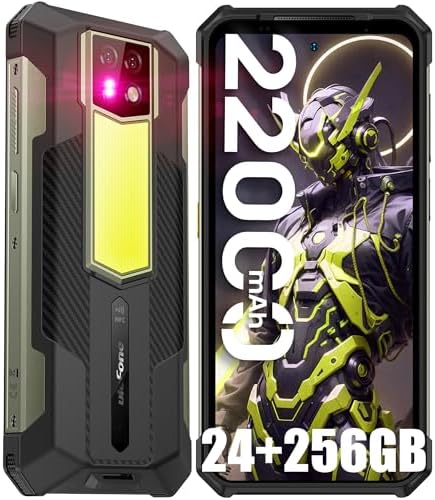 Ulefone Armor 24 Téléphone portable robuste 2023, 22 000 mAh, lampe de camp 1 000 lumens, 24 + 256 Go, double caméra 64 MP + 64 MP, Android 13, écran 6,78", pris en charge uSmart, smartphone 4G LTE T-Mobile, noir
 Fiche Technique et Prix au Maroc