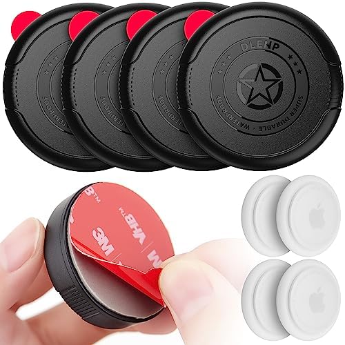 DLENP Lot de 4 étuis pour support Airtag avec autocollant adhésif, étanche IPX8, housse de protection cachée pour portefeuille, bagages, ordinateur portable, voiture, vélo, drone télécommandé
 Avis, Fiche Technique et Prix au Maroc