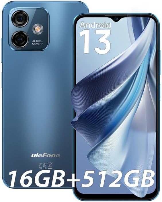 Téléphones débloqués Ulefone Note 16 Pro, compatibles avec T-Mobile, Mint Mobile, Metro Pcs, 16 Go + 512 Go, téléphones portables Qlink, parfaits pour les adolescents, 6,52" HD+, 50 MP + 8 MP, double 4G, garantie américaine et assistance téléphonique
 Fiche Technique et Prix au Maroc