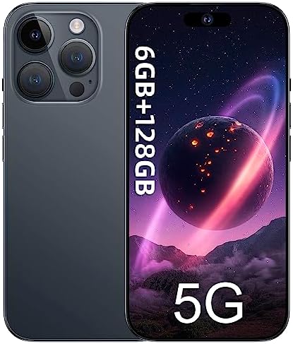 ExAchat A14 Pro Max 5G Smartphone débloqué, téléphones Android 13 débloqués 6 Go + 128 Go 6,82" FHD+ Écran 120 HzD 64 MP Caméra 6800 mAh Double SIM 5G Téléphone GPS/empreintes digitales/Face ID (Noir)
 Fiche Technique et Prix au Maroc