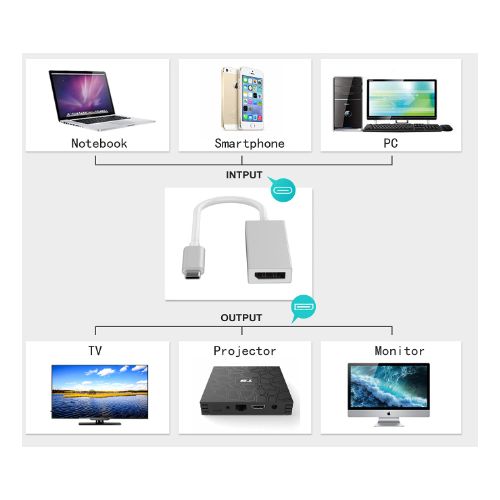 Adaptateur USB3.1 TypeC male vers DisplayPort femelle pour MacBook, iPad Pro,...
 Fiche Technique et Prix au Maroc