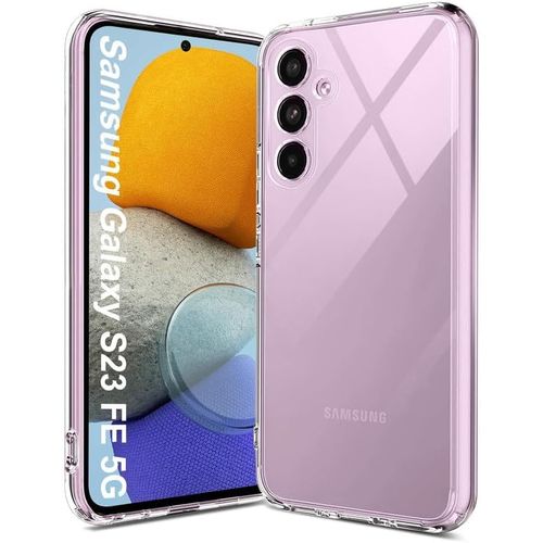 Case Coque Silicone Compatible  pour Samsung  S23 FE - transparent
 Fiche Technique et Prix au Maroc