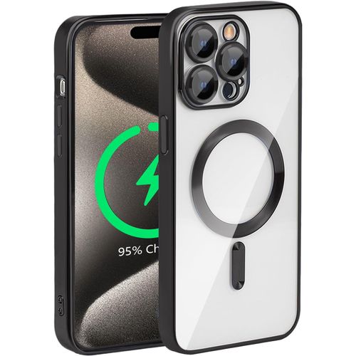 Coque pour IPhone 15 pro transparent MagSaf anti-collision -noir
 Fiche Technique et Prix au Maroc