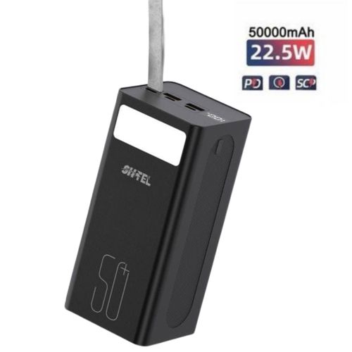 Shtel Power bank p50 50000 mah hight capacity 22.5w super fast charge
 Fiche Technique et Prix au Maroc