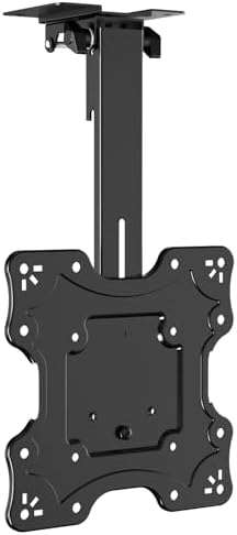 WALI Folding Ceiling TV Mount, Swivel and Flip Down TV Bracket for 17 to 43 inch Flat Screens up to 44 Lbs, Under Cabinet Mounting Saving Space Max Mounting Holes 200x200mm(FCM202), Black Fiche Technique et Prix au Maroc