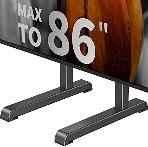 Universal Table Top TV Stand Base Replacement for Most 24 to 86 Inch LCD LED TVs, 7 Height Adjustable TV Legs with Cable Management Hold up to 132lbs, Max VESA 800x600mm, Black AX10TB01 Fiche Technique et Prix au Maroc