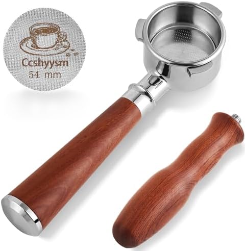 Porte-filtre sans fond de 54 mm – Panier de filtre sans fond avec écran de 54 mm compatible avec les machines Breville Barista Express, Pro, Bambino Plus, Infuser, Duo Temp Pro et Breville de 54 mm
 Avis, Fiche Technique et Prix au Maroc