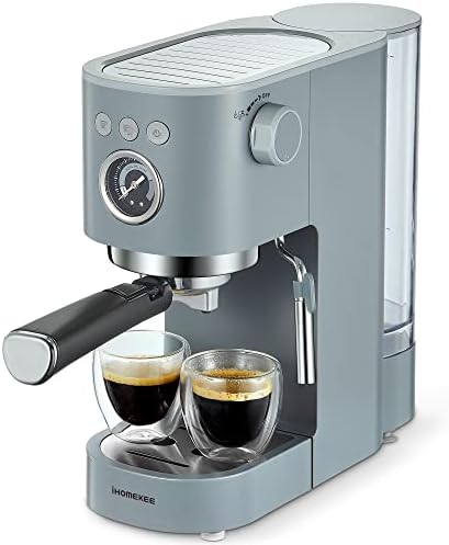 Ihomekee Machine à expresso Cafetières 15 bars Machines à cappuccino avec mousseur à lait pour expresso/cappuccino/latte/moka pour brassage maison 1350 W - CM6927
 Avis, Fiche Technique et Prix au Maroc