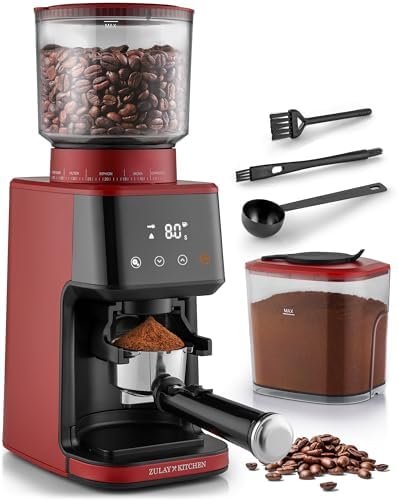 Zulay Moulin à café réglable – Moulin à expresso commercial antistatique – 51 réglages de mouture précis – Moulin électrique pour expresso, percolateur, presse française, américain, turc, café goutte à goutte
 Avis, Fiche Technique et Prix au Maroc