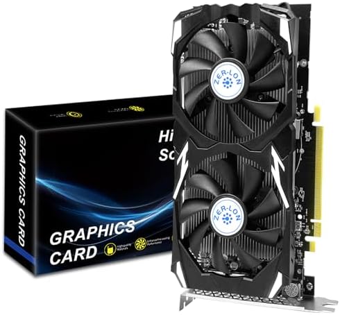 ZER-LON AMD Radeon RX 580 Graphic Cards, 8GB 256Bit 2048SP GDDR5 1284/7000MHz, DP HDMI-Output, PCI Express 3.0 with Dual Fan for Office and PC Gaming Fiche Technique et Prix au Maroc