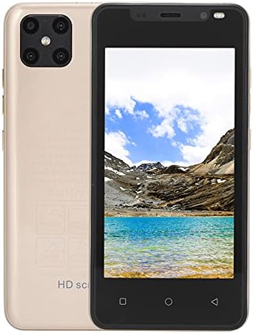Diyeeni Téléphone Android 3G, IP12 Pro 4,66 pouces, smartphone débloqué 512 Mo 4 Go pour Android 4.4.2, caméra arrière 2 MP, batterie 1500 mAh, double carte double veille (or)
 Fiche Technique et Prix au Maroc