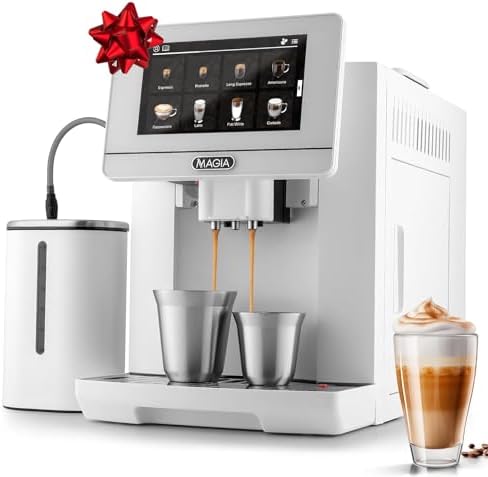 Zulay Kitchen Magia Machine à expresso super automatique avec broyeur – Machine à expresso avec mousseur à lait et récipient à lait isolé – Machine à cappuccino et latte – Écran tactile, 19 recettes, 10 profils
 Avis, Fiche Technique et Prix au Maroc
