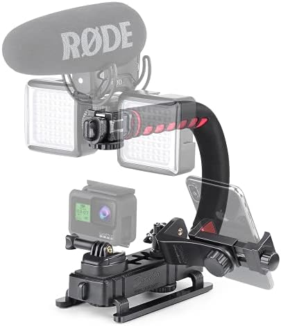 Zeadio Triple Hot-Shoe Mounts Stabilisateur de poche avec support pour smartphone + support à rotule 360°, poignée de stabilisation vidéo pour Canon Nikon Sony DSLR Action Camera Caméscope et tous les smartphones
 Fiche Technique et Prix au Maroc