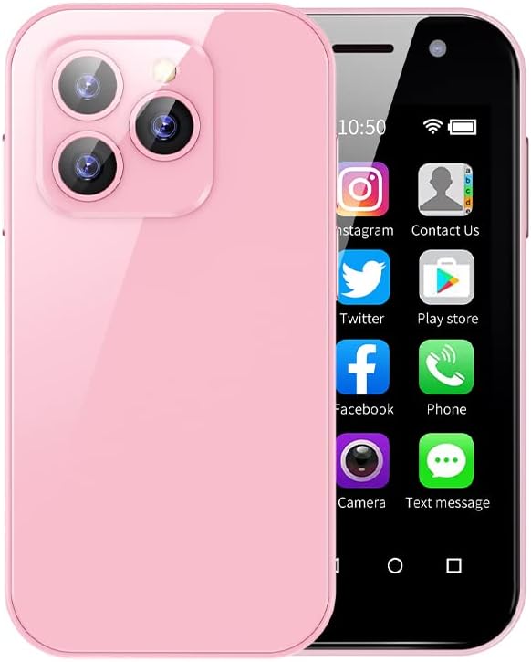 Mini Smartphone 4G XS14 Pro 3.0" Android 9.0 Double SIM Face ID Double Caméra WiFi Bluetooth Hotspot GPS OTG Téléphone Mobile Débloqué (Rose, 3 Go de RAM 64 Go de ROM)
 Fiche Technique et Prix au Maroc