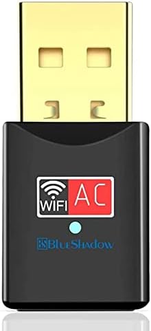 Blueshadow Adaptateur WiFi USB – Double bande 2,4 G/5 G Mini Wi-Fi AC Dongle de carte réseau sans fil avec antenne à gain élevé pour ordinateur de bureau, ordinateur portable, compatible Windows XP Vista/7/8/8.1/10 (USB WiFi 600 Mbps)
 Avis, Fiche Technique et Prix au Maroc