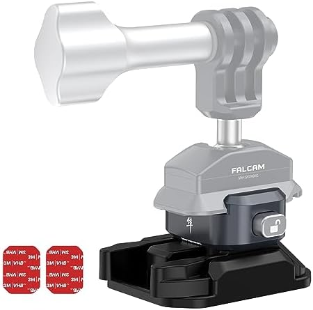 Falcam F22 Clip à dégagement rapide pour caméra d'action avec tampon adhésif, adaptateur de montage sur poitrine pour casque de caméra, kit d'accessoires de caméra en aluminium 22 mm pour photographe, convient pour GoPro et DJI
 Fiche Technique et Prix au Maroc