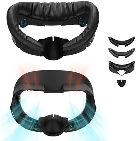 Facial Interface Compatible with Meta Quest 3 Accessories,Face Cushion Cover with Anti-Leakage Nose Pad,Breathable Ice Silk Cotton Fiche Technique et Prix au Maroc
