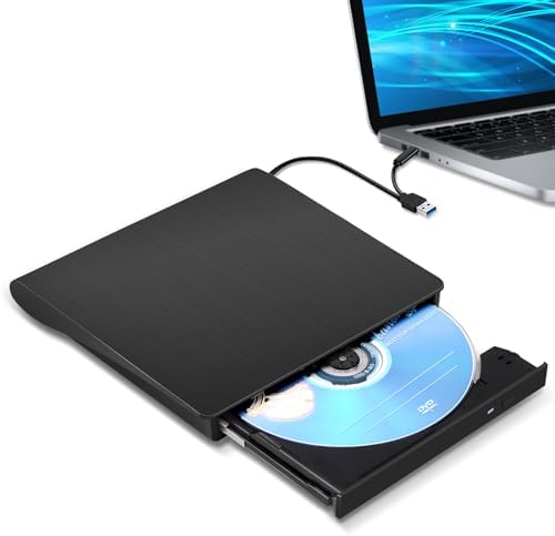 Hcsunfly Lecteur CD/DVD externe pour ordinateur portable, lecteur CD/DVD de type C USB 3.0, graveur portable compatible avec Mac MacBook Pro/Air iMac Desktop Windows 7/8/10/XP/Vista (Noir)
 Avis, Fiche Technique et Prix au Maroc