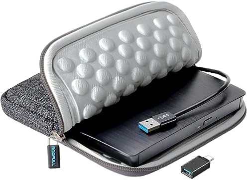 ROOFULL Lecteur de CD DVD +/-RW externe pour ordinateur portable, USB 3.0 Lecteur de disque optique portable CD/DVD-ROM Graveur avec étui de transport pour ordinateur Windows 11/10/8/7, Linux, Mac OS
 Avis, Fiche Technique et Prix au Maroc