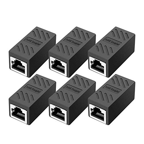 ZUZONG Coupleur Ethernet RJ45, coupleur en ligne pour adaptateur d'extension de câble Ethernet Cat7/Cat6/Cat5e/Cat5 pour modem routeur PC PS5 Xbox femelle vers femelle (lot de 6 noirs)
 Avis, Fiche Technique et Prix au Maroc