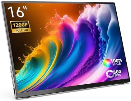 Moniteur portable MINIX 16", écran IPS Full HD 1200P, 100 % sRGB, 2X USB-C, HDMI, double haut-parleurs, béquille, étui, compatible avec PC, Mac, téléphone, Xbox, Switch. (Sans contact)
 Fiche Technique et Prix au Maroc