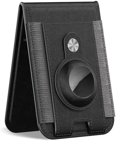 Pour portefeuille Magsafe avec support Airtag, portefeuilles magnétiques à deux volets pour hommes, convient à 7 cartes, portefeuille magnétique Mag Wallet pour iPhone série 15/14/13/12, noir
 Avis, Fiche Technique et Prix au Maroc