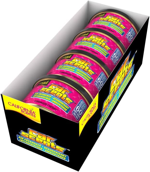 Parfum Voiture California Scents, Lot de 4, Cerise, Car Scents Fiche Technique et Prix au Maroc