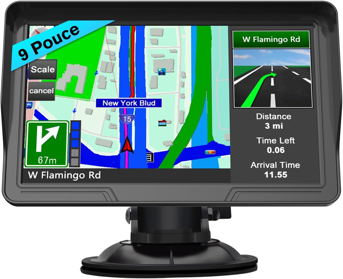 AWESAFE GPS Auto GPS Poids Lourds 9 Pouces Europe 52 Carte Système de Navigation Ecran Tactile AVCE Bluetooth Utilisation dans Poids Lourds et Voiture Fiche Technique et Prix au Maroc