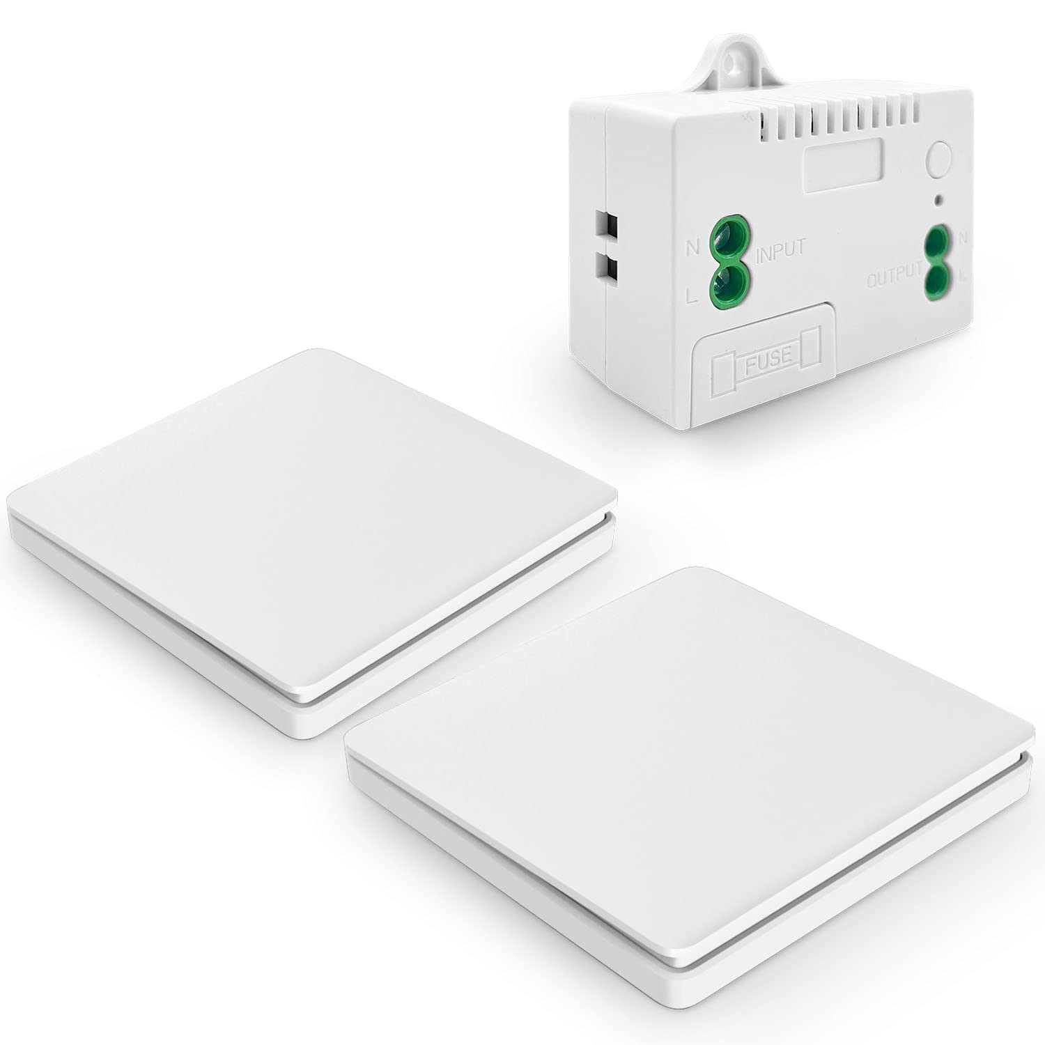 DieseRC Interrupteur d'éclairage Cinétique sans Fil Interrupteur de radiocommande de Panneau mural et Contrôleur de récepteur de Relais 10A avec Fusible, pas de Commutateur auto-générateur de batterie Fiche Technique et Prix au Maroc