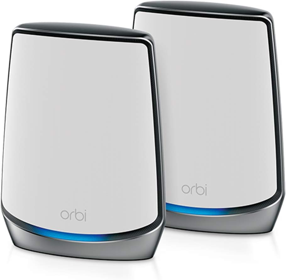 NETGEAR Orbi Whole Home Tri-Band Mesh WiFi 6 System (RBK852) - Routeur avec 1 rallonge Satellite | Couverture jusqu'à 5 000 sq. ft. et 100+ Devices | AX6000 (Up to 6 Gbps) Avis, Fiche Technique et Prix au Maroc