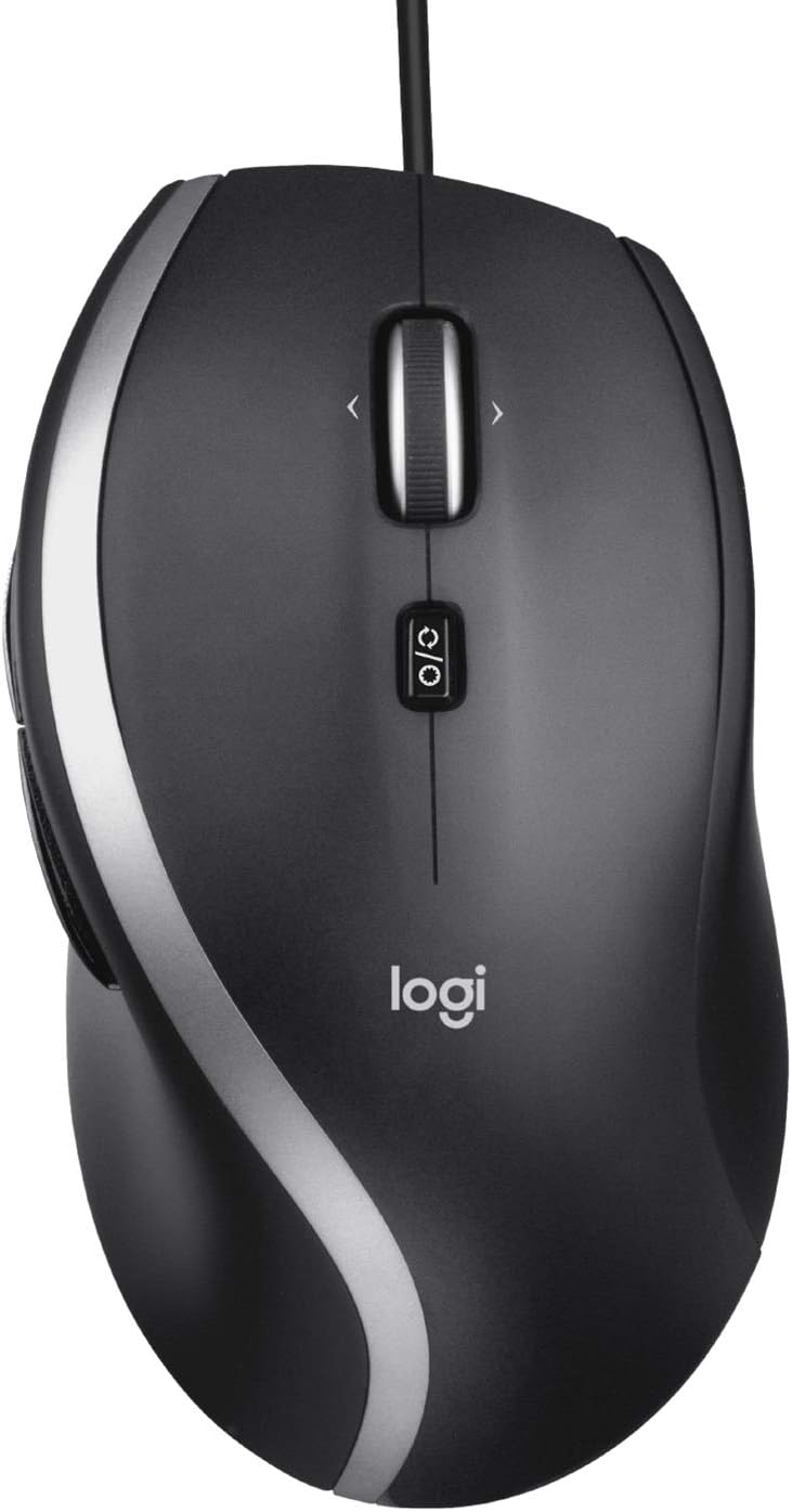 Logitech M500s Souris filaire avancée avec défilement ultra-rapide et multidirectionnel avancé, boutons personnalisables, suivi haute précision avec commutateur PPP, USB prêt à l'emploi - Gris
