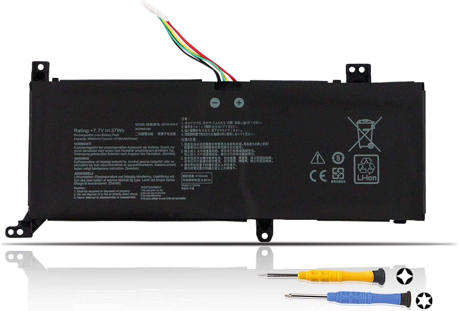 C21N1818-2 B21N1818-2 Batterie pour ASUS VivoBook 14 F412DA F412FJ F412FL F412UA A412DA A412FA A412FL A412FJ A412UA X412DA X412FA X412FJ X412FL X412UA X412UB X412UF X412JA R424D R424DA R424F R424FA
