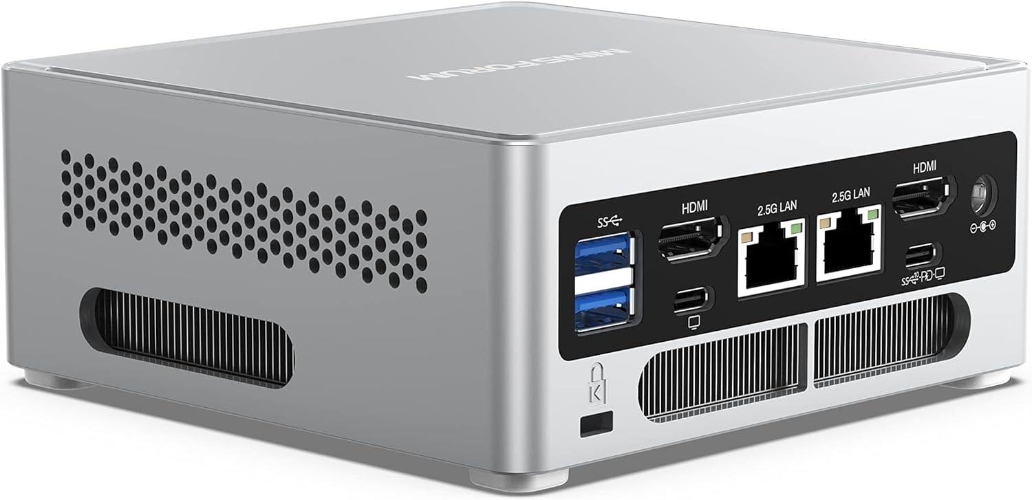 MINIS FORUM Mini PC NAB9 Core i9-12900HK Processeur jusqu'à 5,0 GHz, 14C/20T,32 Go RAM 512 Go SSD, Dual 2.5G LAN Ordinateur de Bureau,2 x HDMI, 3 x USB Type-C, 4 x USB Type A, WiFi 6, BT5.2