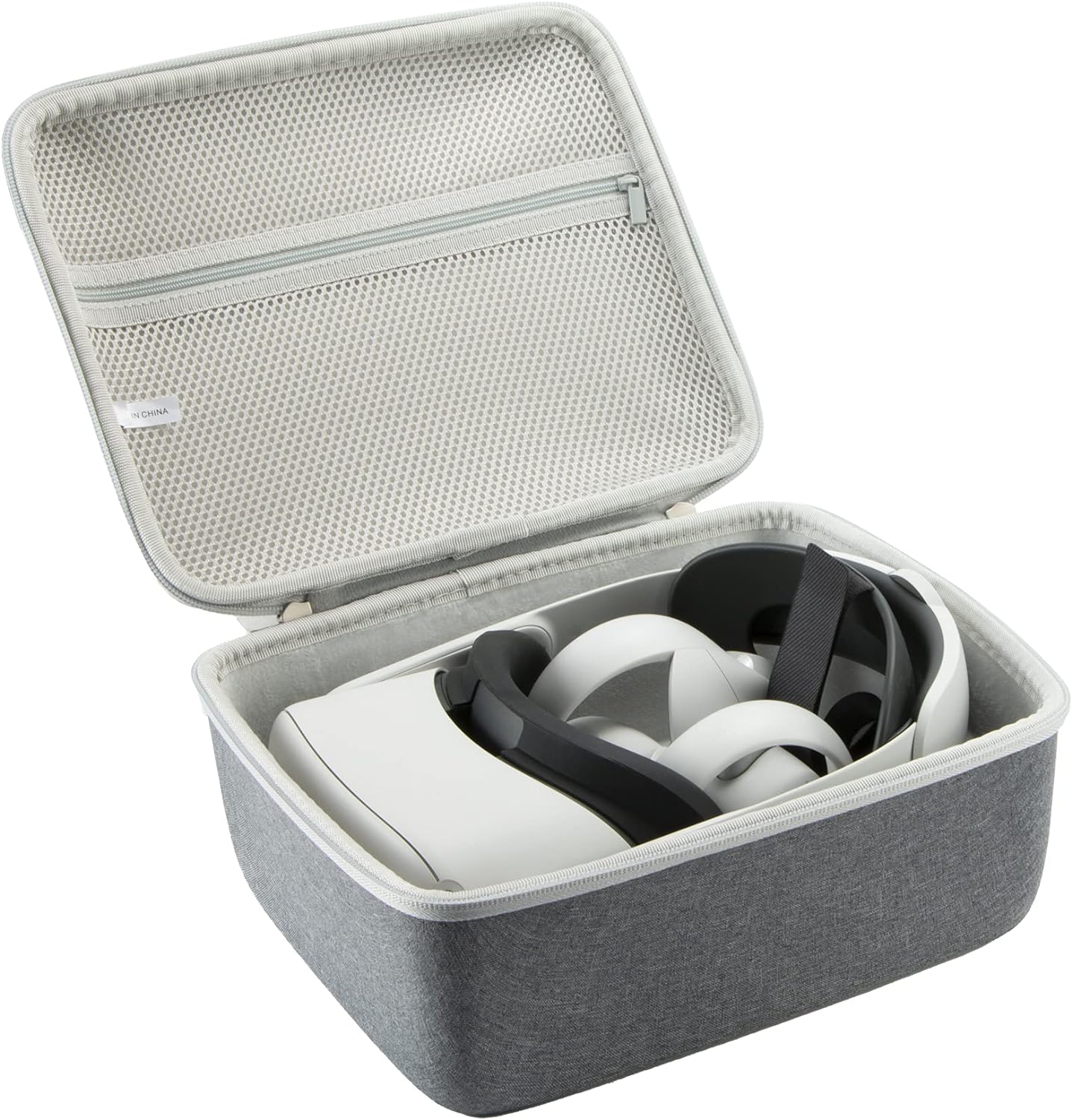 Khanka Dur Cas étui de Voyage Housse Porter pour Pico 4/Oculus Quest/Quest 2 Casque de réalité virtuelle All-in-One 64Go (Gris)