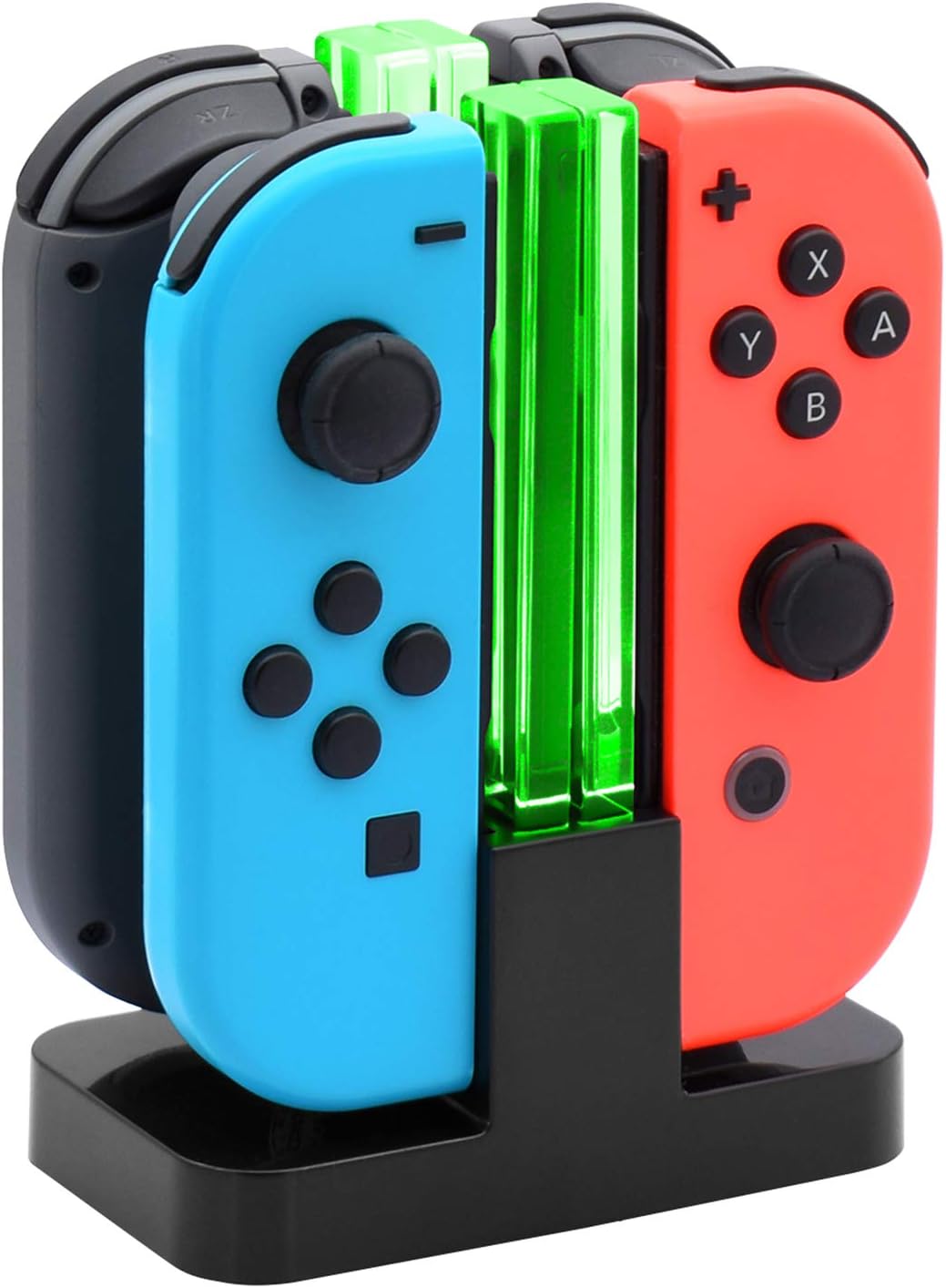 FYOUNG 4 en 1 Chargeur pour Compatible avec Joy Con pour Switch & OLED Model, Station de Charge pour Pro Manettes