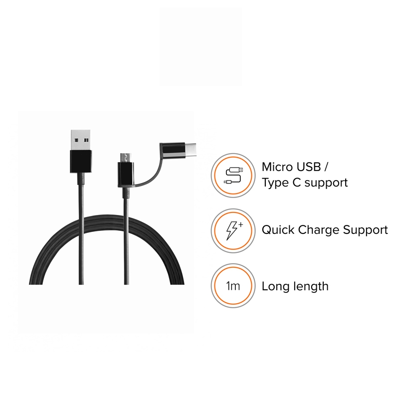 Lampa 38702 Cavo A Spirale USB - USB Type-C, 100 Cm, Nero - Design Anti-Intreccio, Robusto E Durevole