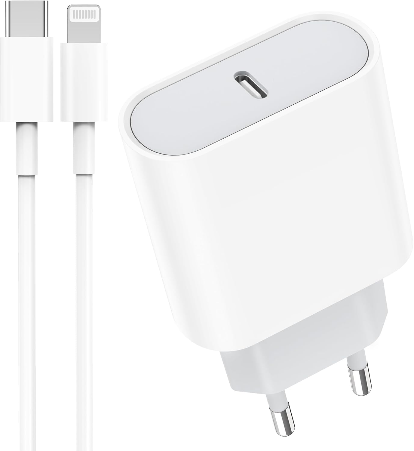 Chargeur for iPhone 14/14 Pro /14 Pro Max /14 Plus /13 12 11 SE Mini X XS XR, 20W USB C Prise Rapide et 2M Cable Secteur Mural Type C Alimentation Adaptateur Trefard