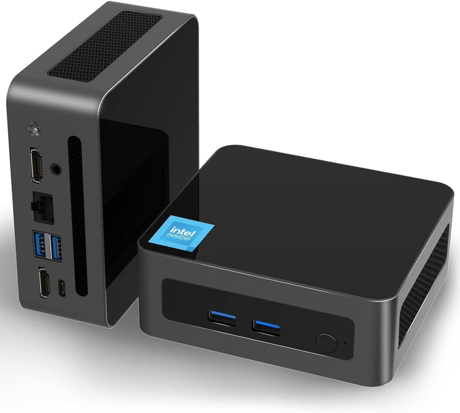 AskHand Mini PC Intel Core i5 12450H 4,40 GHz 8C/12T, Double Canal 16 Go de RAM 512 Go SSD, Windows 11 Pro, WiFi, BT5.2, 3* USB3.0, USB2.0, HDMI*2, USB-C, 4K@60 Hz 3 écrans simultanément