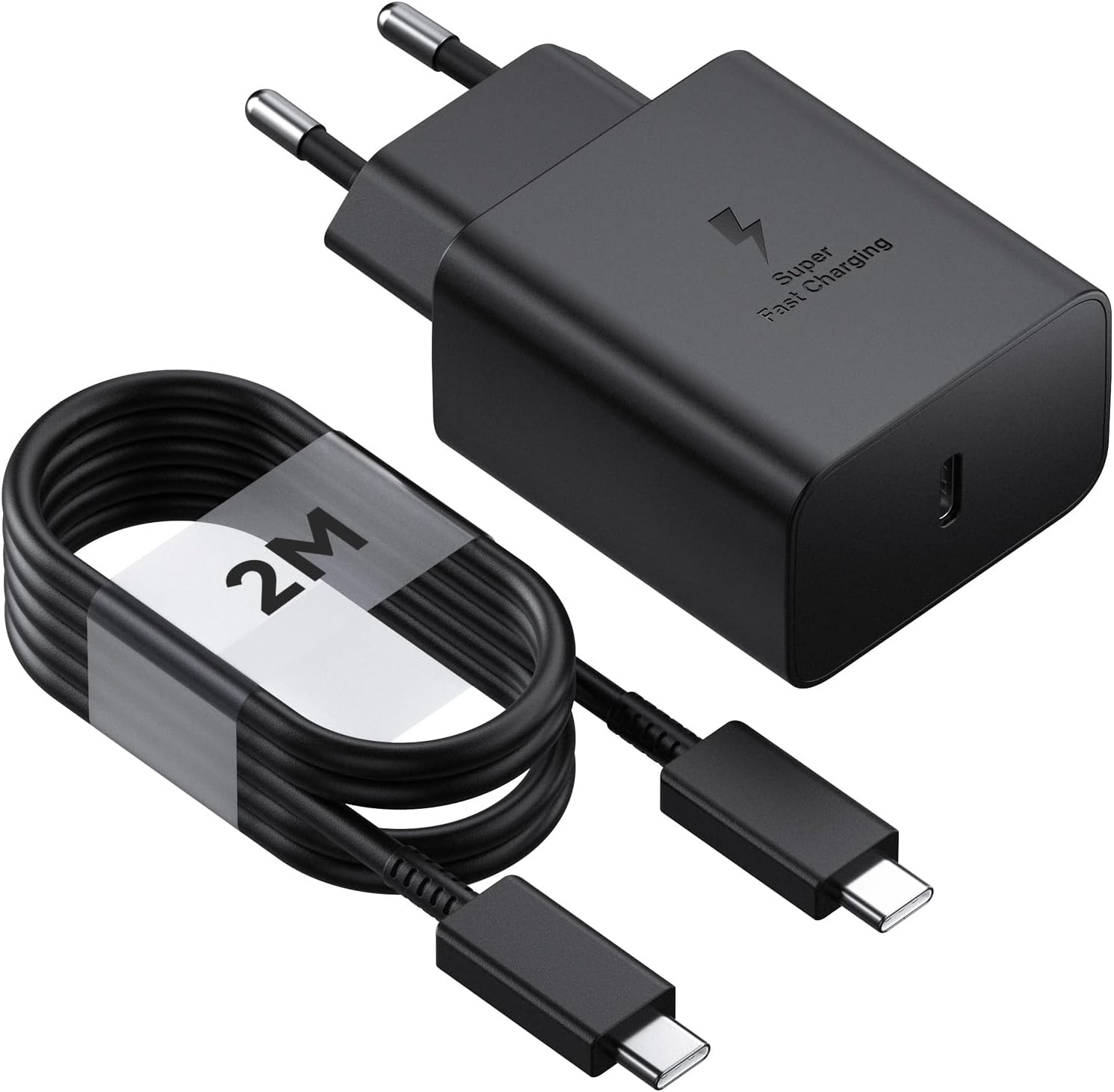 45W Samsung Chargeur Rapide, Port USB Type C Cable Chargeur Samsung Ultra Rapide Chargeur Compatible avec Samsung Galaxy S24 ULTRA/S23/S2 Plus/S21 FE 5G/Note 20 ULTRA/A53/A52/A72,Galaxy Tab S8+ (2m)