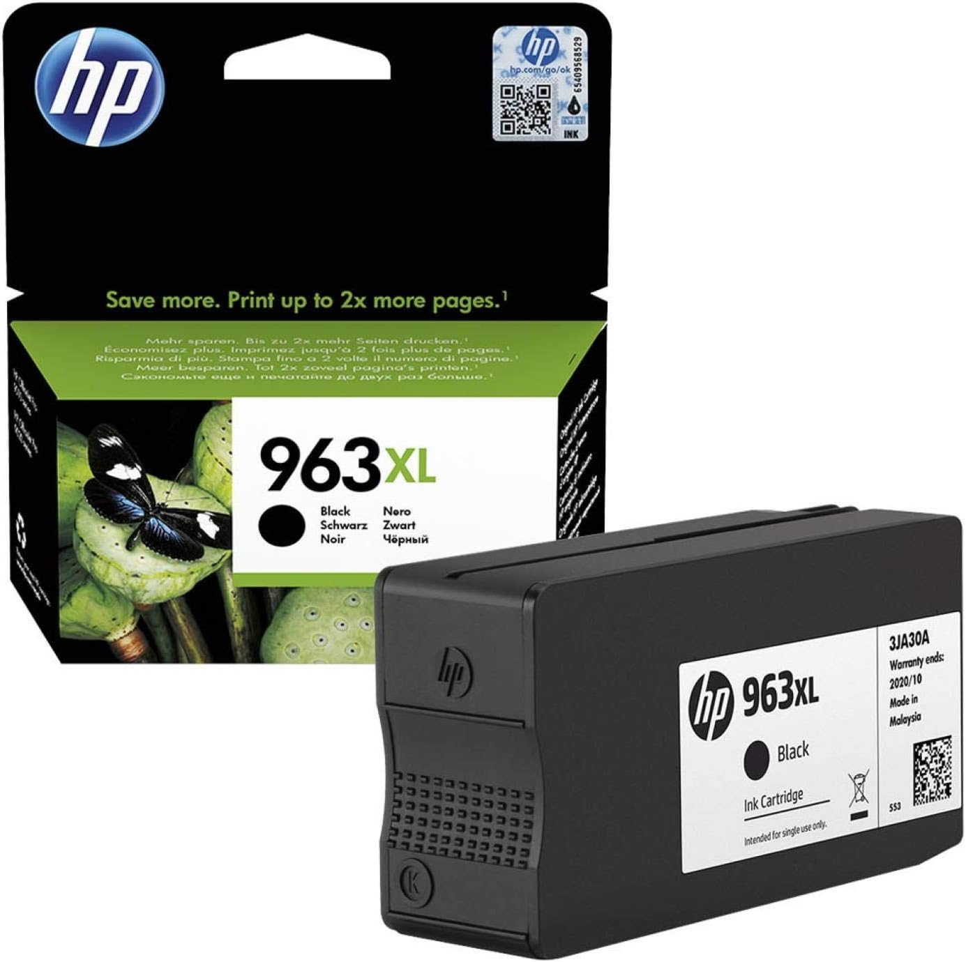 HP 963XL Cartouche d'Encre Noire grande capacité Authentique (3JA30AE) pour HP OfficeJet Pro 9010 series / 9020 series