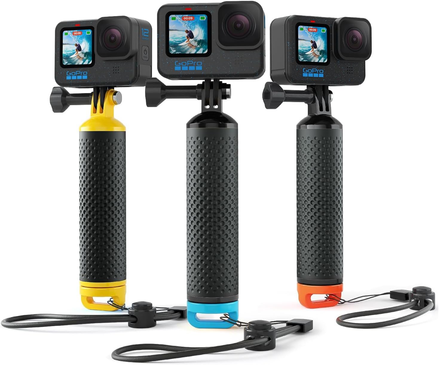 Sametop Poignée Flottante Perche Flotteur Handler Compatible avec GoPro Hero 12 11 10 9 8 7 6 5 Session DJI Caméras d'action - Bleu