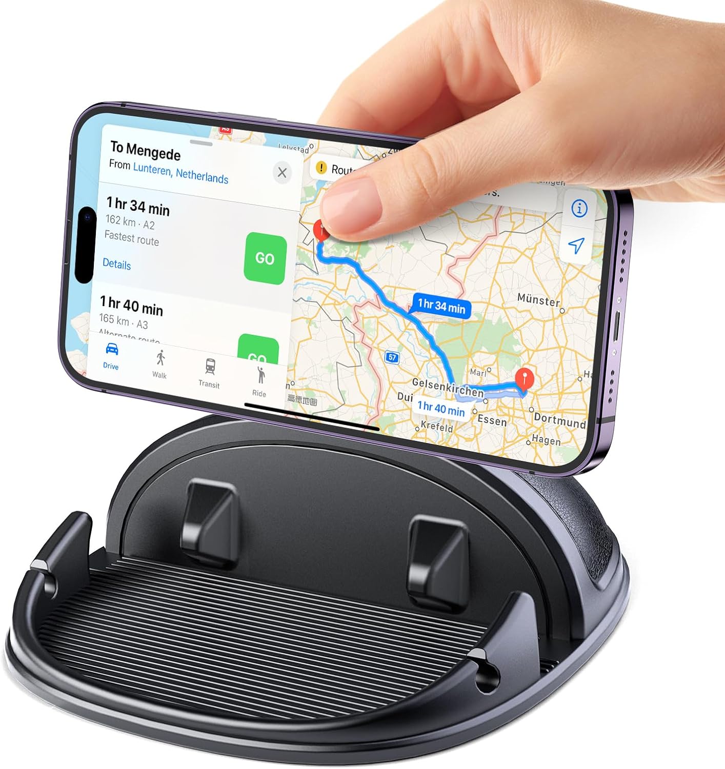 Beeasy Support Téléphone Voiture, Universel Porte Voiture Tableau de Bord Car Phone Holder pour iPhone 15 14 13 12 Pro Max 11 XR XS 8 7 Plus Samsung Galaxy Huawei OnePlus Et d'autres Smartphones GPS