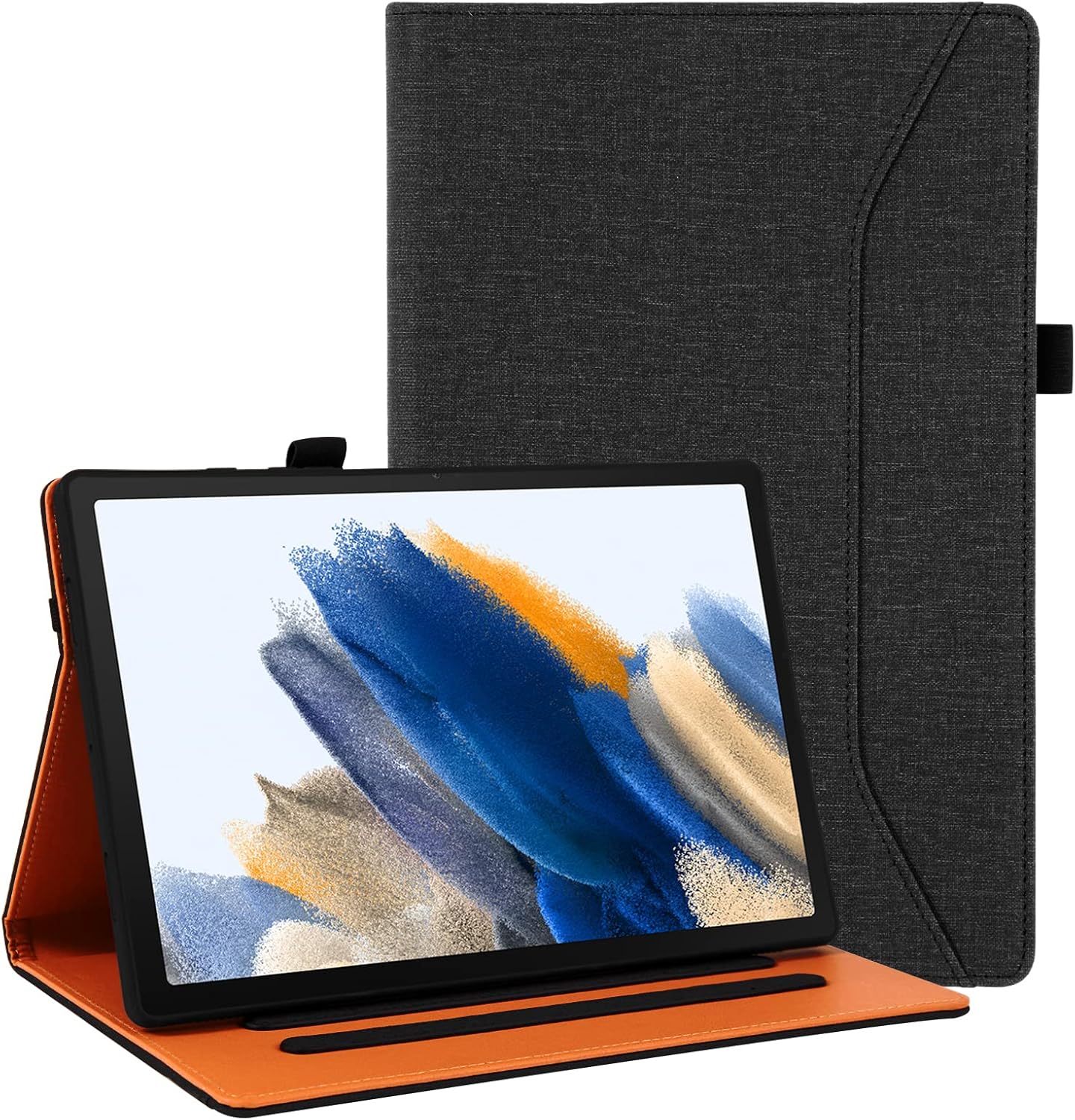 Vakarey Coque pour Tablette Samsung Galaxy Tab A8 10,5 Pouces SM-X200/SM-X205,Housse Étui Tablette Samsung Tab A8,Noir