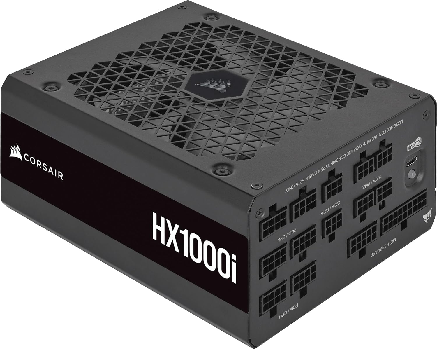 Corsair HX1000i Alimentation ATX Entièrement Modulaire à Très Faible Bruit - Compatible ATX 3.0 et PCIe 5.0 - Compatible Avec le Logiciel CORSAIR iCUE - Efficacité 80 PLUS Platinum - Noir