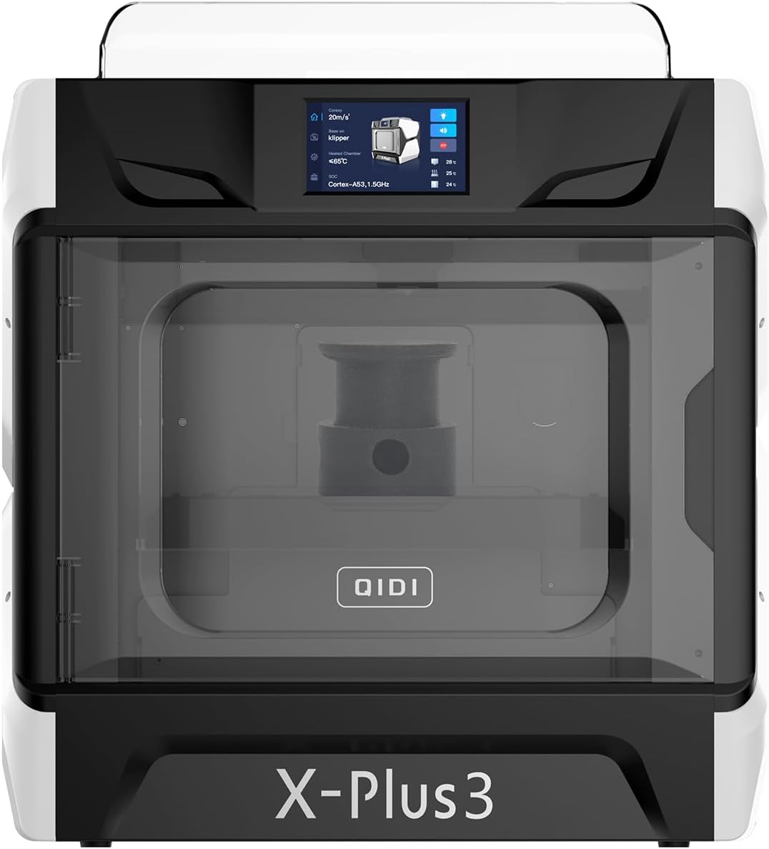QIDI TECH X-PLUS3 Imprimante 3D entièrement Mise à Niveau, 600mm/s Imprimante Industrielle à Haute Vitesse, Accélération 20000mm/s², 65℃ Chambre chauffée indépendante, CoreXY&Klipper,280x280x270mm