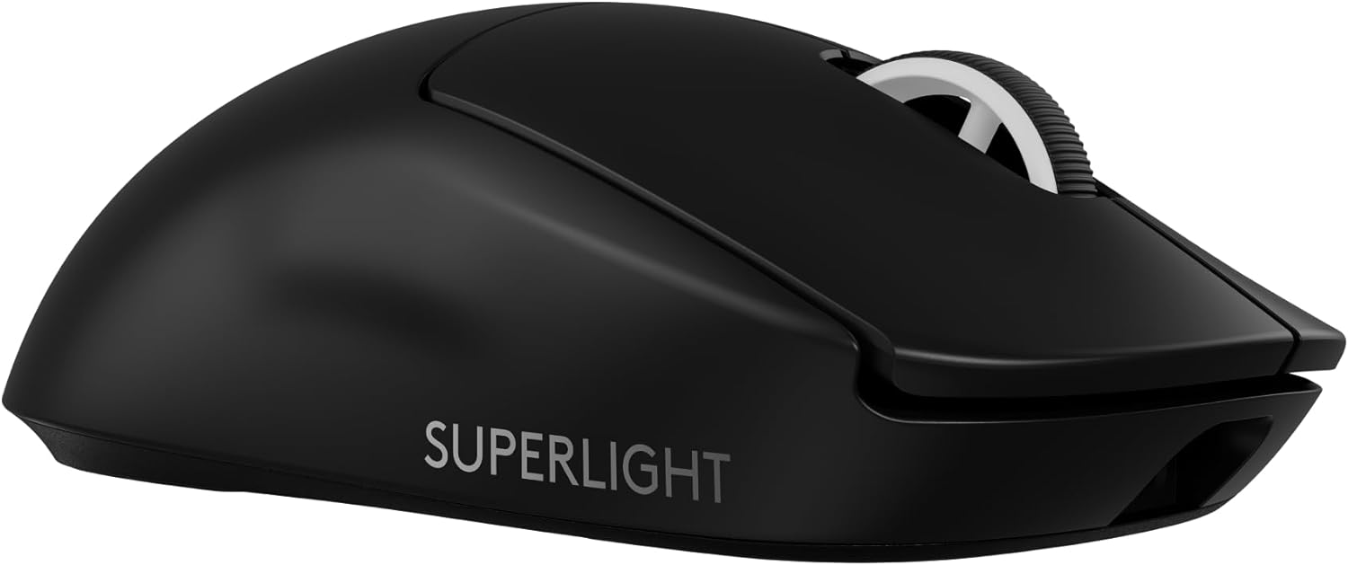 Logitech G PRO X SUPERLIGHT 2 LIGHTSPEED Souris Gaming Sans Fil, Légère, Polling 4K, Switchs Hybrides LIGHTFORCE, Capteur HERO 2, 32 000 DPI, 5 Boutons Programmables, Prise USB-C, PC, Mac - Noir