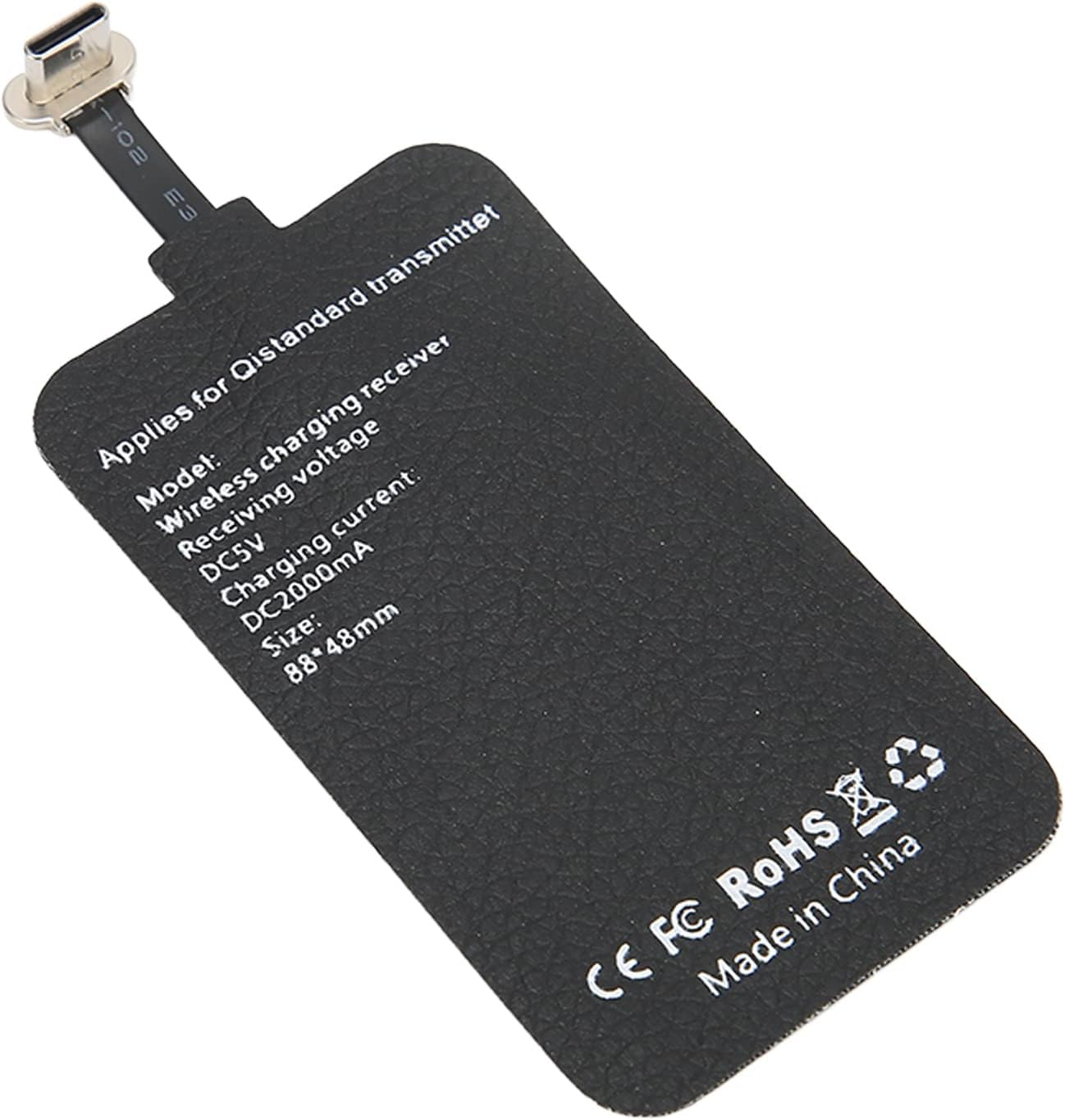 Dpofirs Récepteur Qi 10W USB C, Récepteur de sans Fil Mince pour Téléphone de Type C, Récepteur et Adaptateur de sans Fil Qi