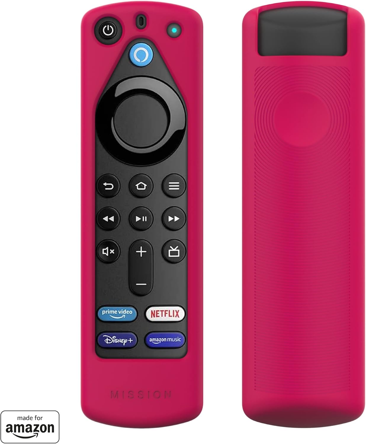 for Nouvelle coque Made for Amazon pour télécommande vocale Alexa (3e génération) | Magenta